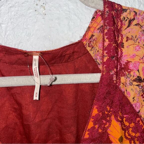 Free People Tilda Wrap Dress Maxi Medium Cottagecore Prairie Dress - Picture 5 of 13